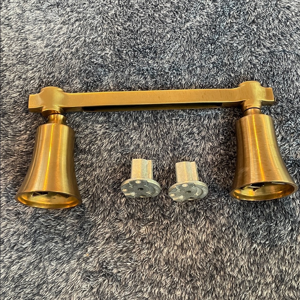 Moen Flara YB0308BG Pivoting Double Post Toilet Paper Holder Brushed Gold - NIB